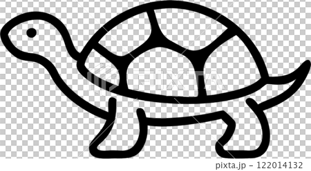 Tortoise in outline icon style, domestic pets, animal theme. 122014132