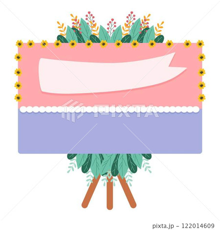 congratulations board with flower 122014609