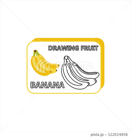 Cartoon bananas coloring book. Vector illustration for children 122014856