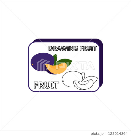 Coloring book for kids, eggplant design vector illustration 122014864