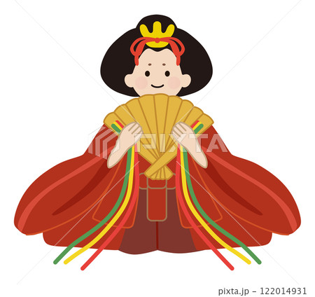 ひな祭りの女雛のベクターイラスト 122014931