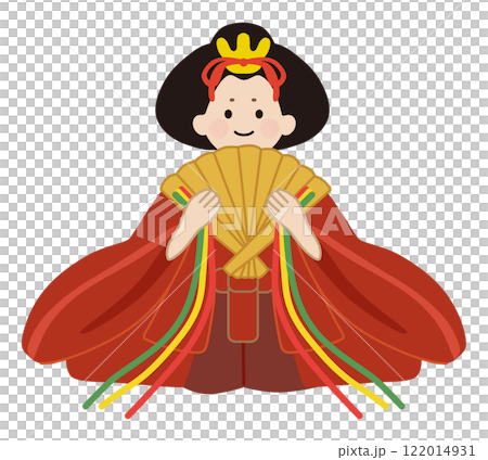 ひな祭りの女雛のベクターイラスト 122014931