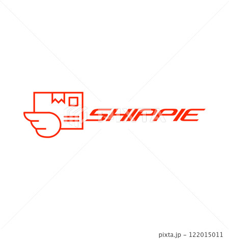 Mail post emblem for postal service or express delivery company branding design. Letter envelope with wings isolated symbol for corporate identity font and business card template 122015011