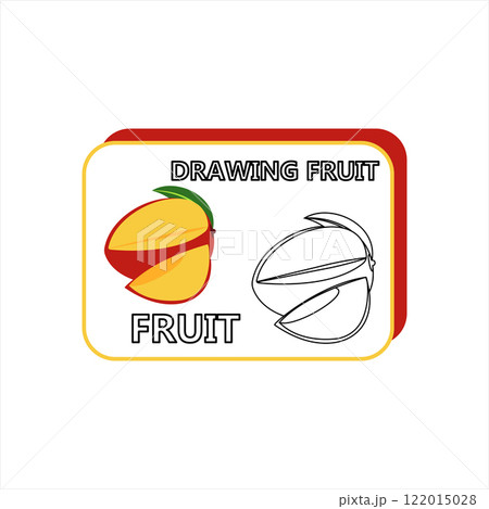 The task for preschool children to develop fine motor skills. Vector illustration. Worksheet for printing. Yellow mango 122015028