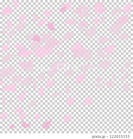 Illustration of falling cherry blossom petals 122015155