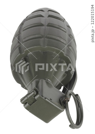Fragmentation hand grenade isolated on white Fragmentation hand grenade isolated on white 122015194