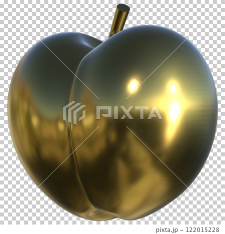 Gold apple 3D 122015228