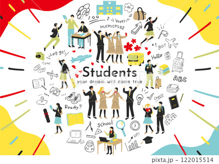 学校生活を楽しむ生徒たち 122015514