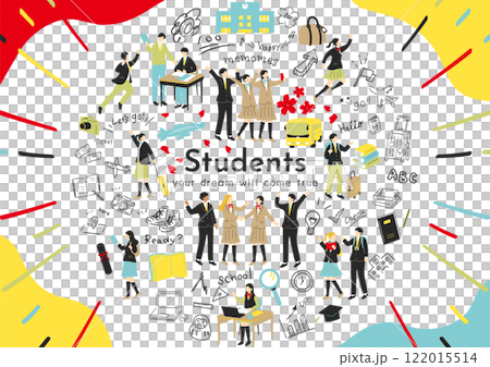 学校生活を楽しむ生徒たち 122015514