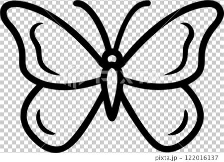 Butterfly in outline icon style, insects, animal theme. 122016137