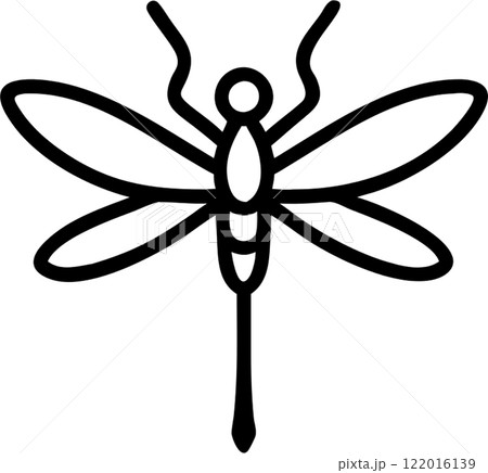 Dragonfly in outline icon style, insects, animal theme. 122016139