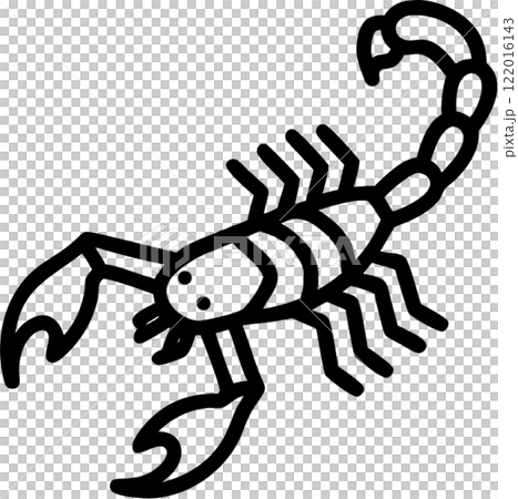 Scorpion in outline icon style, insects, animal theme. Scorpion in outline icon style, insects, animal theme. 122016143