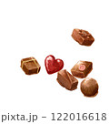 色々な種類のあたたかみのあるチョコレートイラスト 122016618