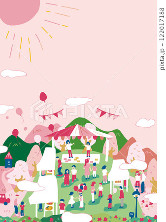 春のイベント風景イラスト 122017188