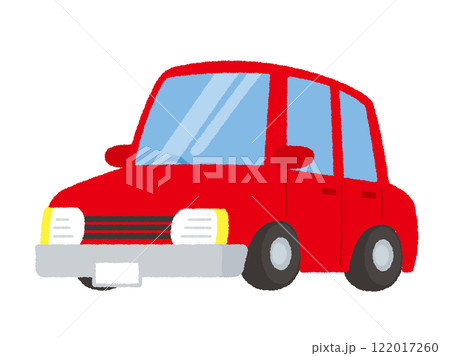 赤い自動車のイラスト 122017260
