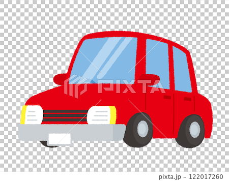 赤い自動車のイラスト 122017260