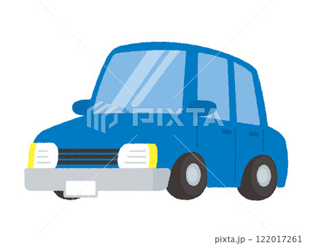 青い自動車のイラスト 青い自動車のイラスト 122017261