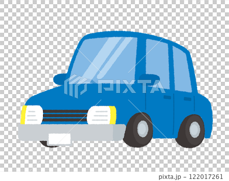青い自動車のイラスト 青い自動車のイラスト 122017261