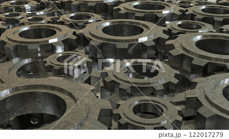 The Metal Gear for engine or Background concept 3d rendering. 122017279