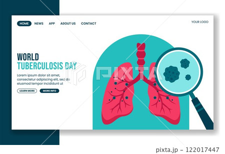 World Tuberculosis Day Flat Cartoon Illustration for Social Media Landing Page 122017447