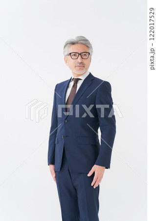 スーツ姿のシニア男性のポートレート スーツ姿のシニア男性のポートレート 122017529
