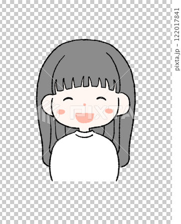 にっこり大きく笑う女性のイラスト にっこり大きく笑う女性のイラスト 122017841