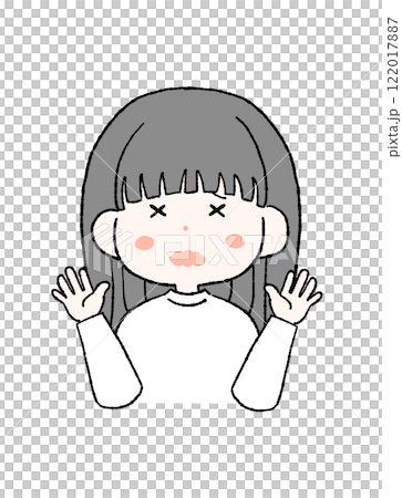 Illustration of a damaged woman Illustration of a damaged woman 122017887