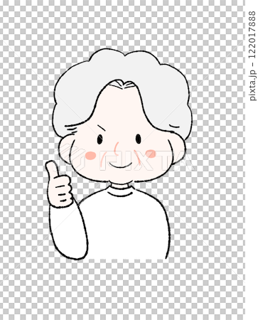 Illustration of a senior woman doing a good pose Illustration of a senior woman doing a good pose 122017888