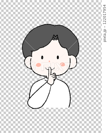 秘密のポーズをする男性のイラスト 秘密のポーズをする男性のイラスト 122017954
