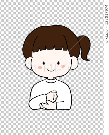 Illustration of a convinced girl Illustration of a convinced girl 122017974