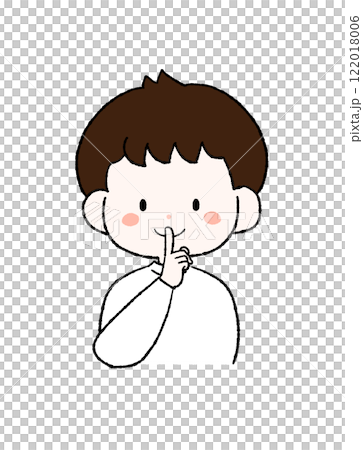 Illustration of a boy doing a secret pose Illustration of a boy doing a secret pose 122018006