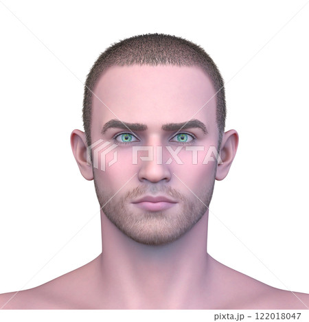 男性の顔アップ 122018047