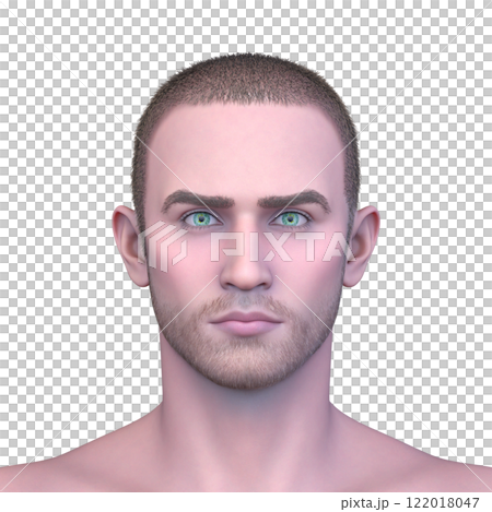 男性の顔アップ 122018047