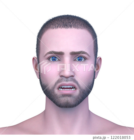 男性の顔アップ 122018053