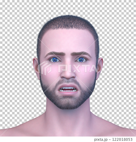 男性の顔アップ 122018053