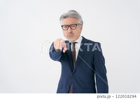 スーツを着たシニア男性 122018294