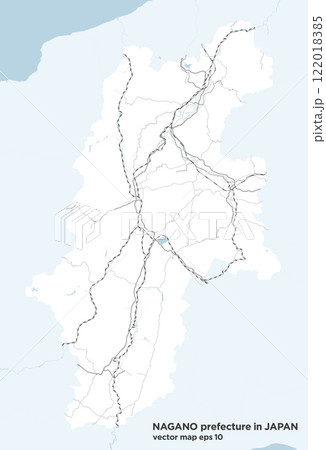 日本の長野県のシンプルなロードマップ 122018385