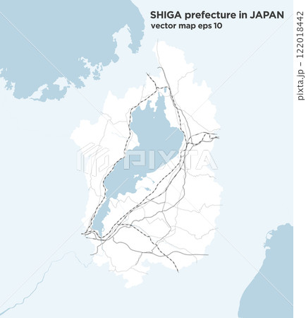 日本の滋賀県のシンプルなロードマップ 122018442