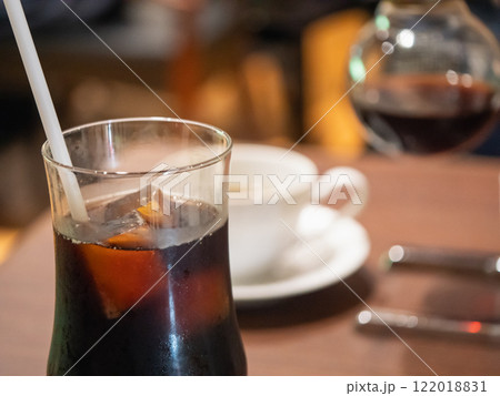カフェで休憩。氷が入ってるアイスコーヒー。 122018831