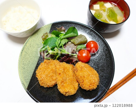 ヒレカツとご飯とお味噌汁 122018988