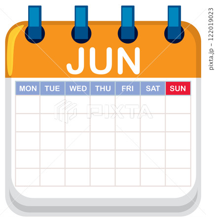 June Calendar Page Illustration June Calendar Page Illustration 122019023