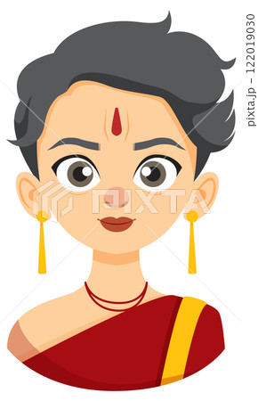 Traditional Indian Woman Illustration 122019030
