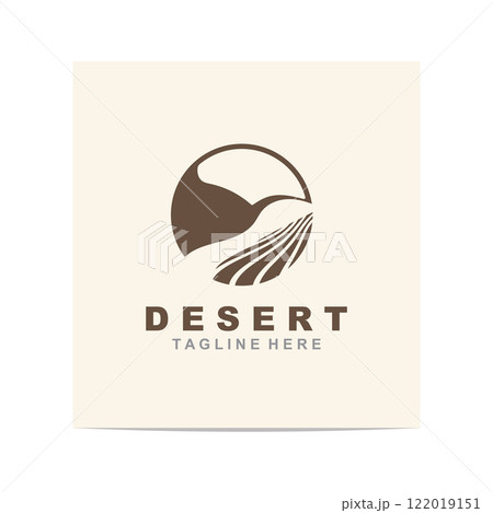 Desert or sahara wilderness logo outdoor adventure emblems, badges patches design template 122019151