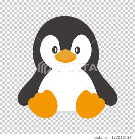 座っているかわいいペンギンのイラスト 座っているかわいいペンギンのイラスト 122019157