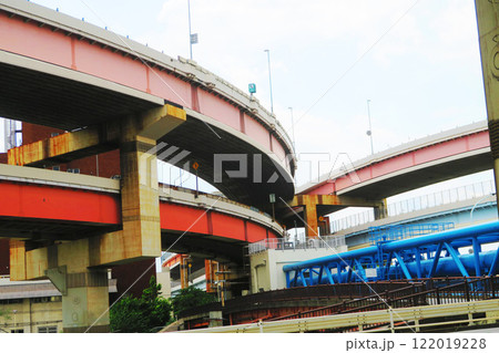首都高速道路の堀切ジャンクション付近の風景 122019228