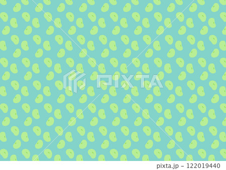 背景が青いかわいい枝豆のパターン 122019440
