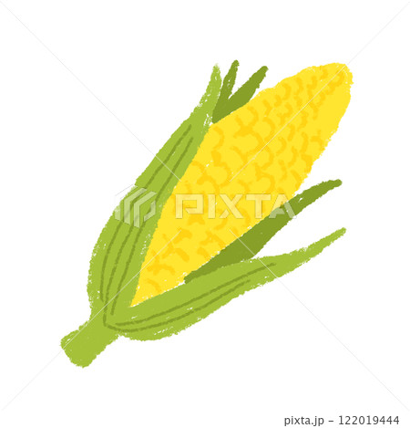 素朴な手描きのとうもろこし 122019444