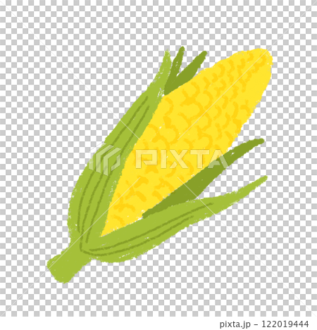 素朴な手描きのとうもろこし 122019444