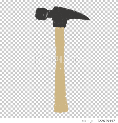 Rustic hand-drawn hammer 122019447