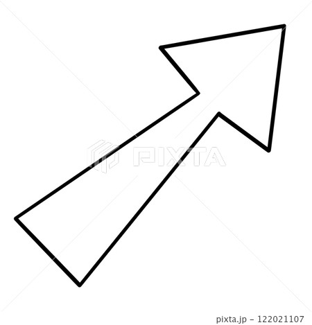 上昇している線の矢印 上昇している線の矢印 122021107